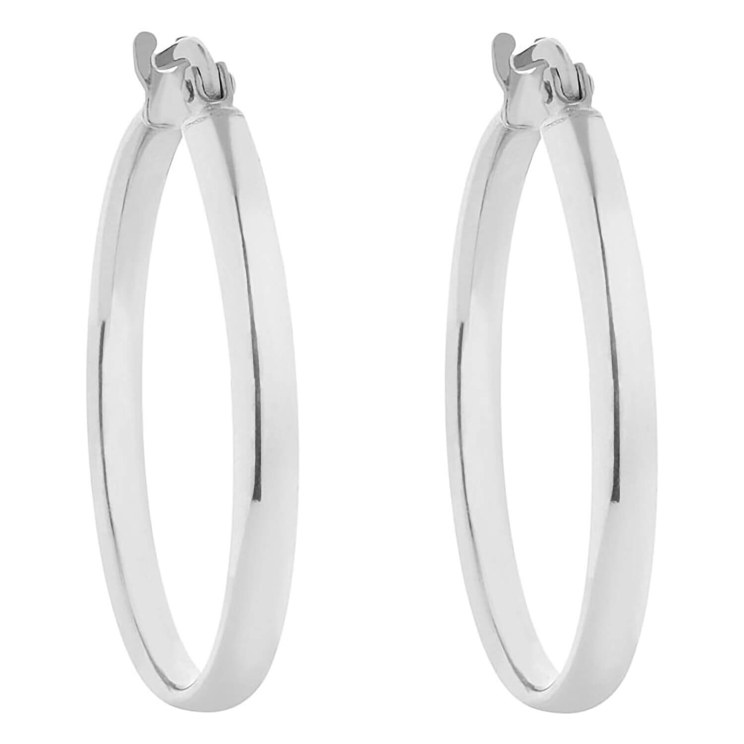 Sterling Silver Hammered Hoop Chain Earrings with Small Gemstones – Designs  By Melanie